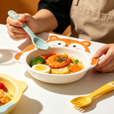 INS Bear Silicone Baby Placemat Set